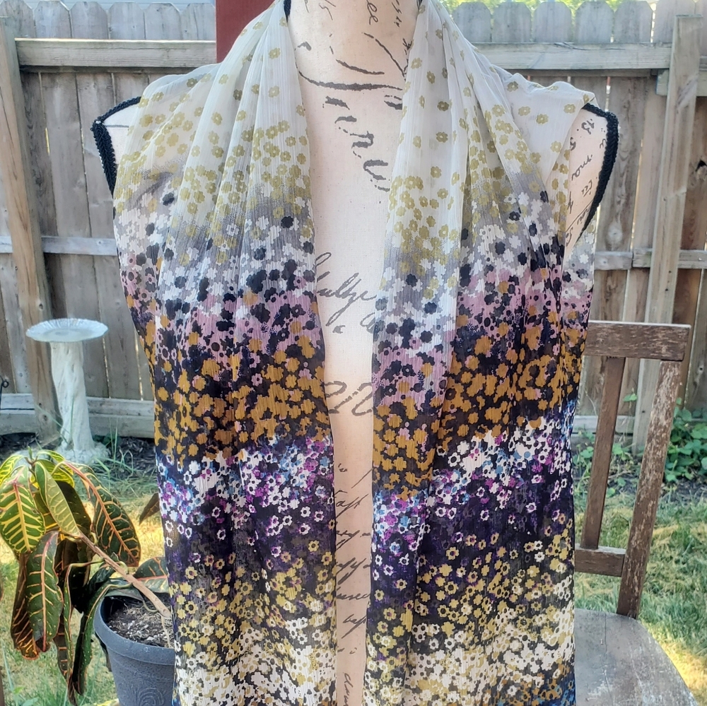 Coldwater Creek Sheer Sleeveless Kimono Women's EUC